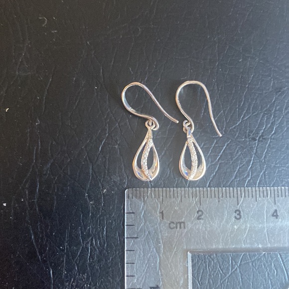 Pave Diamond Dangly Earrings - Picture 4 of 4